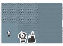 Jersey - Panel Löwe rauchblau